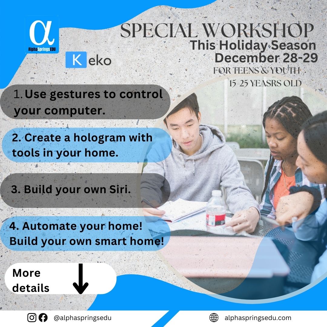 Special Workshop This Holiday Season | Teens & Youth 15-25 year-olds